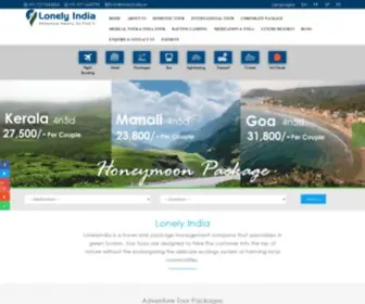 Lonelyindia.in(Affordable Best Tour Packages Domestic & International) Screenshot