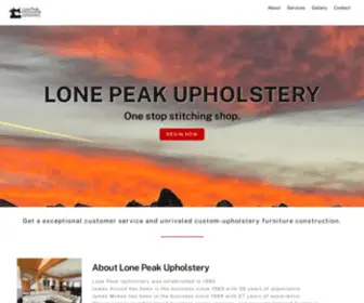 Lonepeakupholstery.net(One stop stitching shop) Screenshot