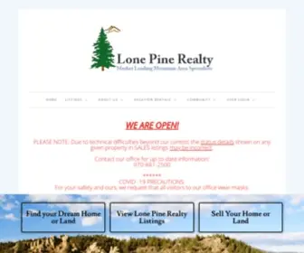 Lonepinerealty.com(Lone Pine Realty) Screenshot