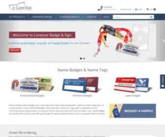 Lonestarbadge.com(LoneStar Custom Name Badge & Sign Store) Screenshot