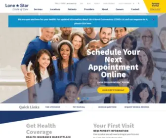 Lonestarcares.org(Lone Star Circle of Care) Screenshot