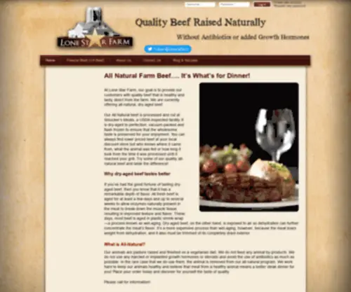 Lonestarfarmbeef.com(Buy Beef) Screenshot