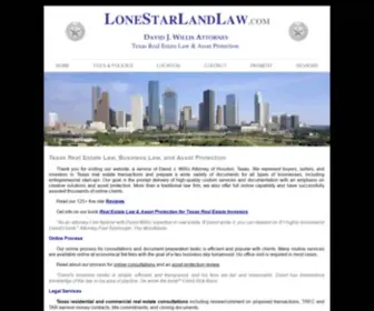 Lonestarlandlaw.com(Houston Real Estate Attorney) Screenshot