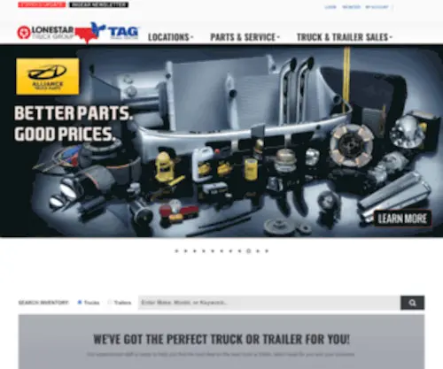 Lonestartruckgroup.com(Freightliner, Western Star trucks) Screenshot