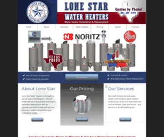 Lonestarwaterheaters.com(Lone Star Water Heaters) Screenshot