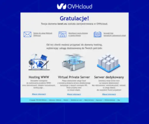 Lonet.eu(OVH wspiera Twój rozwój poprzez najlepsze rozwiązania www) Screenshot