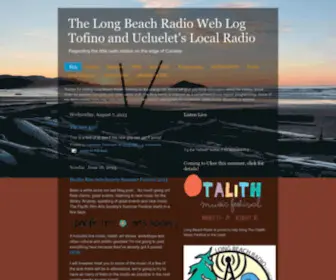 Longbeachradio.ca(The Long Beach Radio Web Log Tofino and Ucluelet's Local Radio) Screenshot