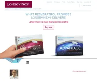 Longevinex.com(Resveratrol supplement) Screenshot