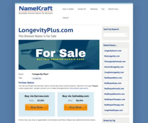Longevityplus.com(Longevity Plus) Screenshot