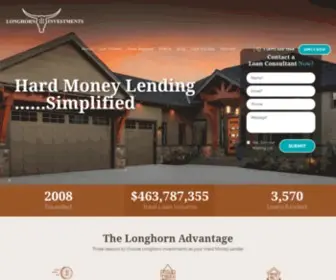 Longhorninvestments.com(Hard Money Lenders) Screenshot