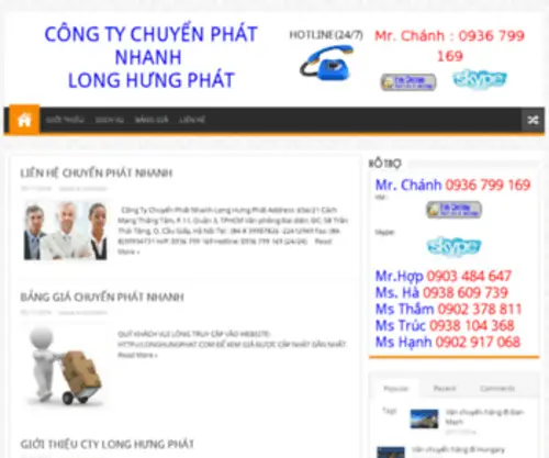 Longhungphatvn.com(Công ty Gửi hàng đi Mỹ) Screenshot