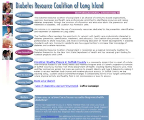 Longislanddiabetes.org(Diabetes Resource Coalition of Long Island) Screenshot