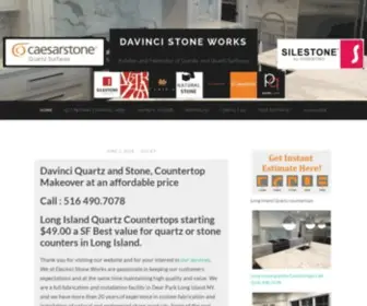 Longislandquartzcountertops.com(DAVINCI STONE WORKSInstaller and Fabricator of Granite and Quartz Surfaces) Screenshot