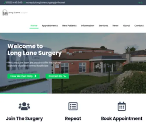 Longlanesurgery.com(Long Lane Surgery In Coalville) Screenshot