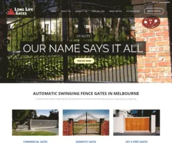 Longlifegates.com.au(Custom Built Automatic Gates Melbourne) Screenshot