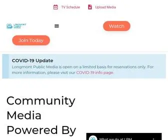 Longmontpublicmedia.org(Longmont's Public Access TV) Screenshot