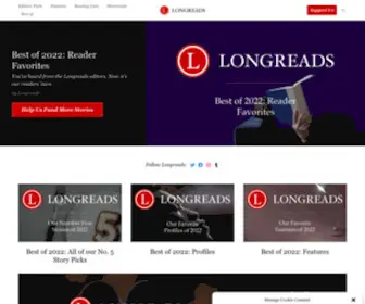 Longreads.com(Homepage) Screenshot