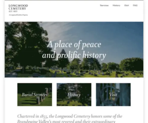 Longwoodcemetery.org(Longwood Cemetery) Screenshot