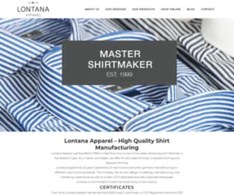 Lontana.co.za(Lontana Apparel was founded in 1999 in Cape Town and) Screenshot