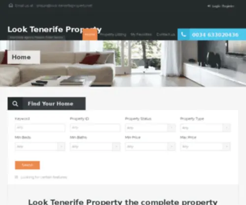 Look-Tenerifeproperty.co.uk(Buying a Tenerife Property or looking for Tenerife Estate Agents) Screenshot