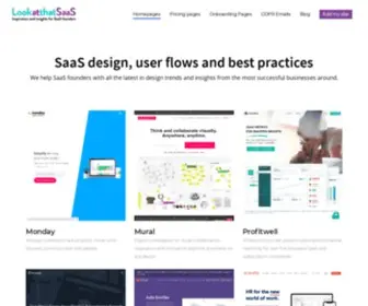 Lookatthatsaas.com(Inspiration, design and insights for SaaS founders) Screenshot