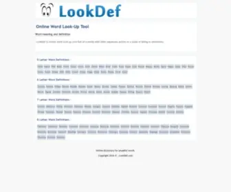 Lookdef.com(Online Word Look) Screenshot