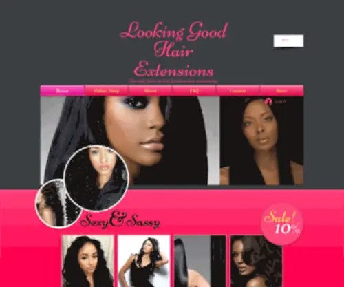 Lookinggoodhairextensions.com(Human hair extensions) Screenshot