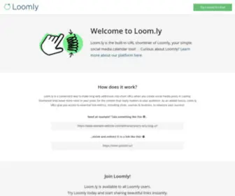 Loom.ly(URL Shortener) Screenshot