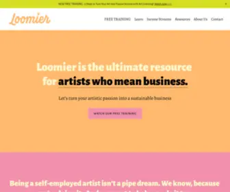 Loomier.co(Self Employed Artists Who Mean Business) Screenshot
