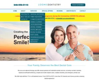 Loomisdentistry.com(Dentist in Irvine) Screenshot