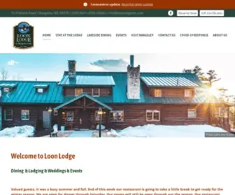 Loonlodgeme.com(Loon Lodge Inn and Restaurant on the shore of Rangeley Lake) Screenshot