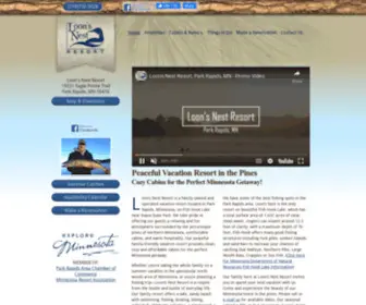 Loonsnest.com(Loon's Nest Resort) Screenshot