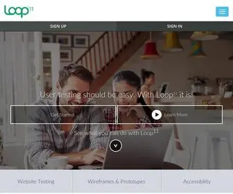 Loop11.com(UX Research and Insights Platform) Screenshot