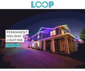 Looplightsutah.com(Permanent Holiday Lighting) Screenshot