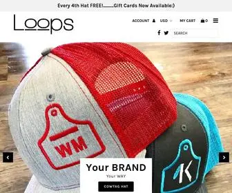 Loopson.com(Personalized Apparel and Hats) Screenshot