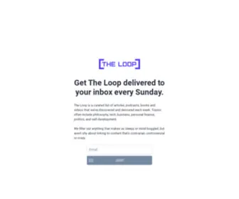 Looptheloop.co(GET THE LOOP DELIVERED TO YOUR INBOX EVERY SUNDAY. The Loop) Screenshot