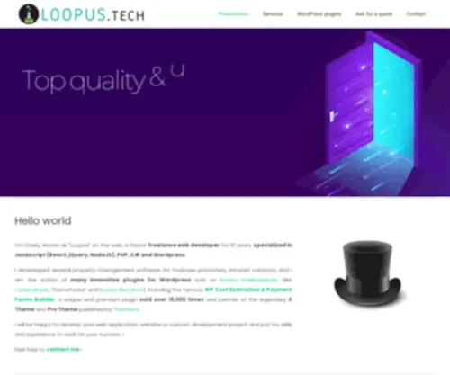Loopus.tech(Top quality & smart premium plugins for WordPress) Screenshot