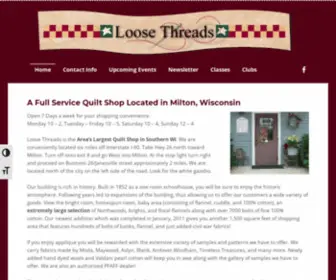 Loosethreadsllc.com(A Full Service Quilt & Yarn Shop in Milton) Screenshot