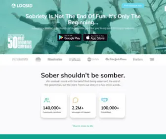 Loosidapp.com(The Worlds Most Popular Sobriety & Recovery App) Screenshot