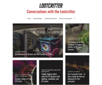 Lootcritter.com(Conversations with the Lootcritter) Screenshot