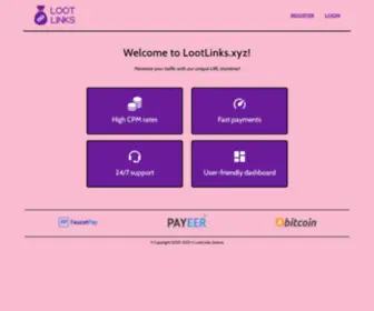 Lootlinks.xyz(Monetize your traffic with our unique URL shortener) Screenshot