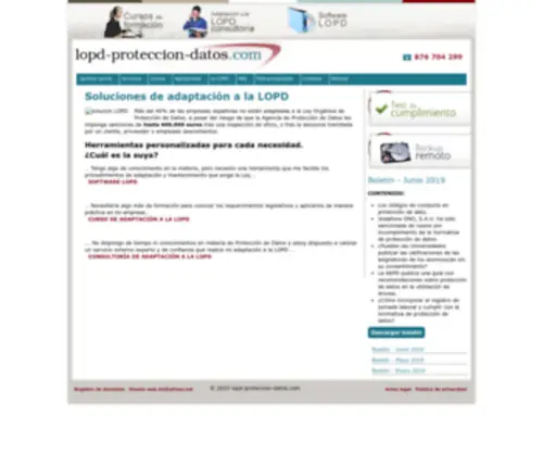 Lopd-Proteccion-Datos.com(Soluciones de adaptación a la LOPD) Screenshot