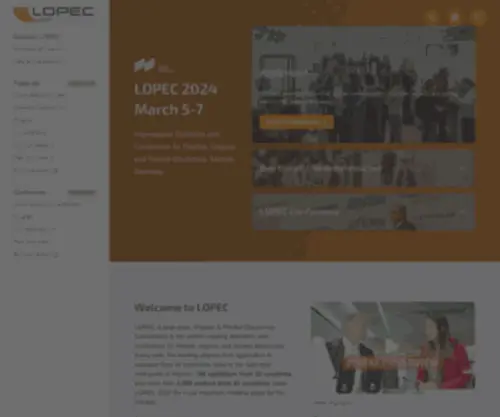 Lopec.com(Trade fair and conference for printed electronics) Screenshot