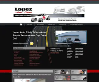 Lopezautoclinic.com(Lopez Auto Clinic) Screenshot