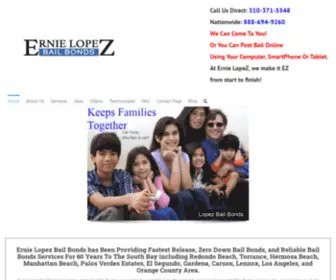 Lopezbail.com(Bail Bonds) Screenshot