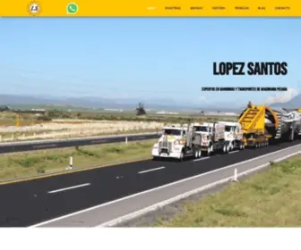 Lopezsantos.com.mx(Gruas maniobras y transportes) Screenshot