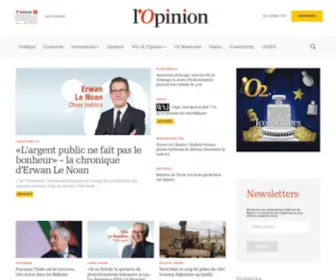 Lopinion.fr(L'Opinion couvre l'actualité avec un positionnement revendiqué) Screenshot