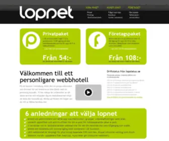 Lopnet.se(Ett personligare webbhotell) Screenshot