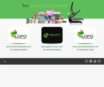 Lopo-Tech.com(LOPO Sublimation Blanks & Galaxy Heat Press Machine Manufacturer) Screenshot