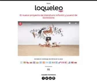 Loqueleo.com(Loqueleo Literatura infantil y juvenil de Santillana) Screenshot